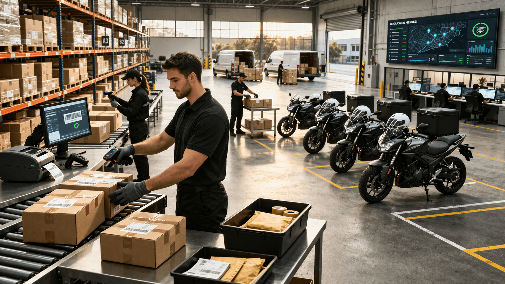 Bağcılar bölgesinde moto kurye ile evrak ve küçük paket teslimatı